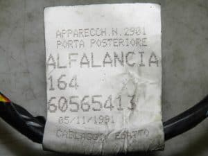 Rear LEFT Door Wiring Loom – Alfa Romeo 164 1992-1998