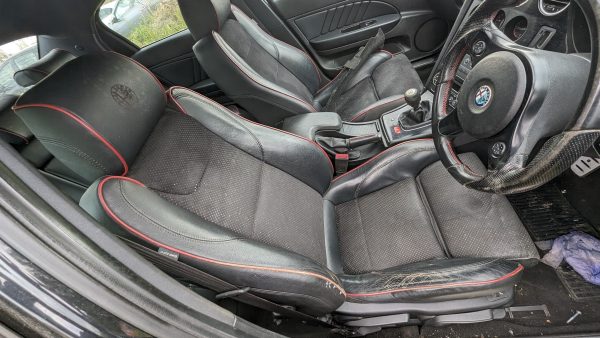 Black Alcantara Leather Seat Saloon Folding SET - Alfa Romeo 159 2005-2010