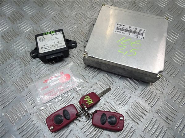 2.5 V6 Engine ECU with Code and Key Set Bosch 0261204707 - Alfa Romeo 166 1998-2001
