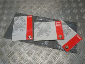 GTV Owners Manual Book Pack 60490868 – Alfa Romeo 916 GTV 1998-2005